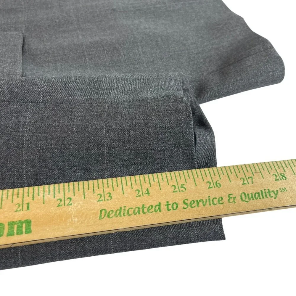 Jos A Bank Travelers Wool Blazer Jacket Mens 46L Gray Window‎ Pane Sport Coat